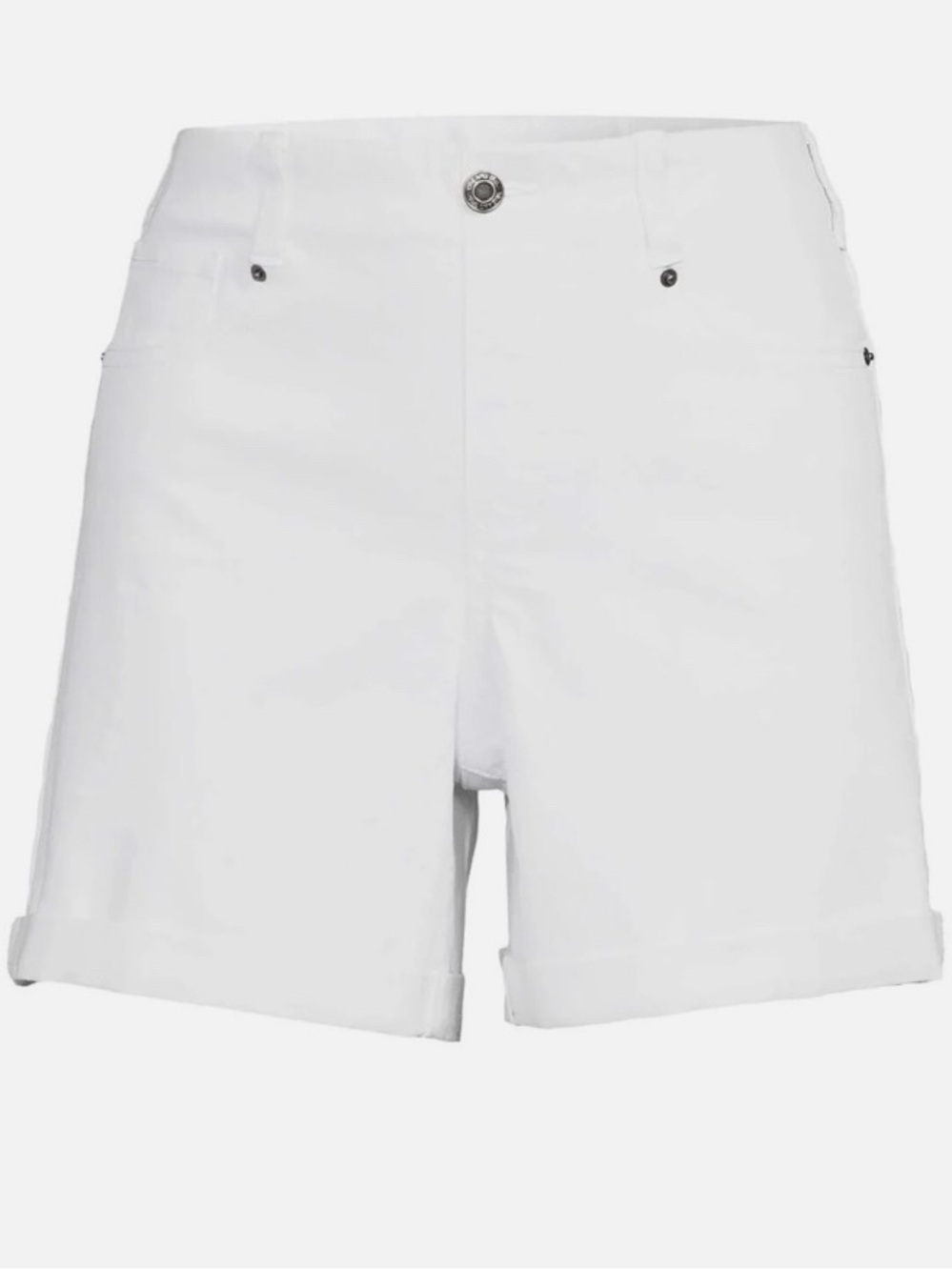 Time and Tru White Rolled-Hem Shorts